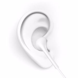 Dudao kõrvasisene juhtmega mini jack 3.5mm peakomplekt valge (X10S valge)