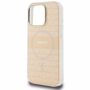DKNY Repeat Texture Pattern & Stripe MagSafe iPhone 16 Pro Ümbris - Roosa