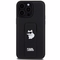 Karl Lagerfeld Gripstand Saffiano Choupette Pins ümbris jaoks iPhone 13 Pro Max - must