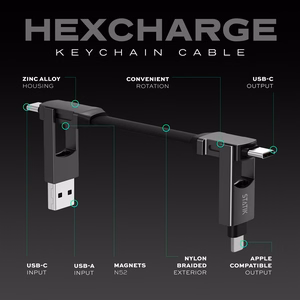 STATIK HexCharge Cable; Black