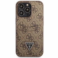 Guess 4G Triangle Logo Cardslot Ümbris jaoks iPhone 13 Pro / 13 - Brown