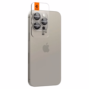 Spigen Optik.tR EZ Fit Camera Protector for iPhone 14 Pro / Pro Max / 15 Pro / Pro Max - Natural Titanium 2 pcs.