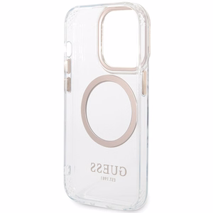 Guess Metal Outline Magsafe iPhone 15 Pro Max Ümbris - kuldne