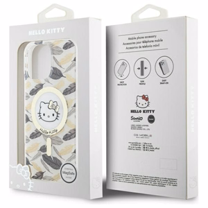 Hello Kitty IML Golden Leaves MagSafe Ümbris jaoks iPhone 16 Pro Max - Valge
