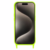 Strap Silicone Ümbris jaoks Iphone 12 design 2 lime