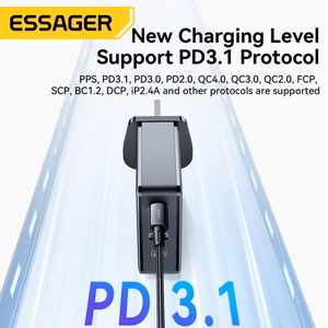 Laadija Essager GaN Journey must 140W (2xPD / QC3.0)