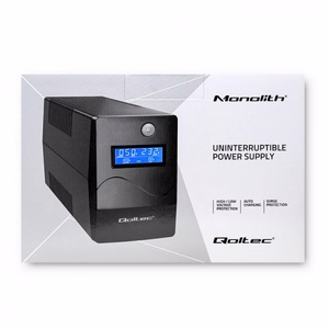 Qoltec Monolith katkematu toiteallikas (UPS) topeltkonversioon (Online) 0.45 kVA 240 W 2 AC pistikupesa