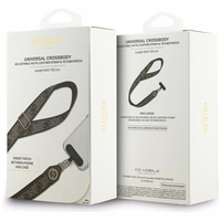 GUESS universal strap GUUCNP4DGMW (4G PU Strap Tether Patch Strass Metal Logo) brown