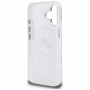 Karl Lagerfeld IML Glitter Karl & Choupette Heads Logo MagSafe iPhone 16 Case - Gray