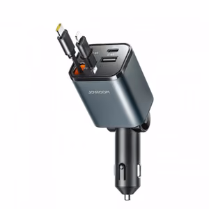 Autolaadija Joyroom JR-CCL05 must 30W (1xPD / 1xQC3.0) + Lightning ja Type-C kaabel