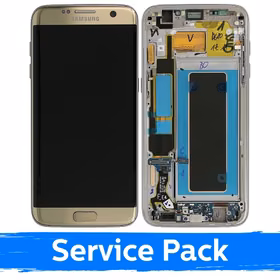 LCD ekraan ühilduv Samsung G935 S7 Edge kuldne (in Service Pack box)(NoFrame version)