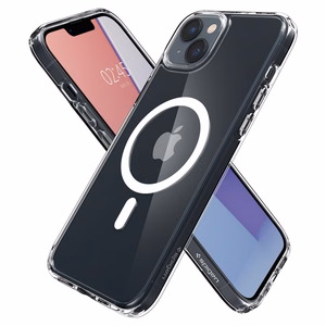 Spigen Ultra Hybrid Mag ümbris MagSafe'iga iPhone 14-le - läbipaistev/valge
