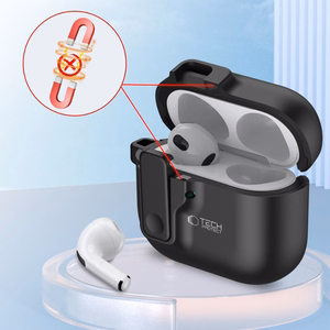 Tech-Protect Slim Hook Ümbris jaoks AirPods 4 - must