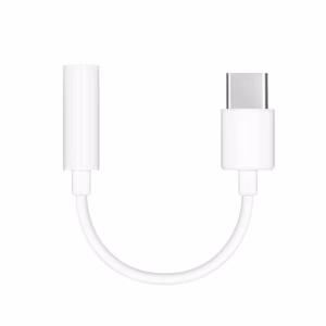 HUAWEI original adapter AUX Type C (male) to Jack 3,5 mm (female) CM20 valge bulk