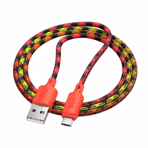 Kaabel USB A to Micro USB Hoco 2,4A 1 m gradient punane