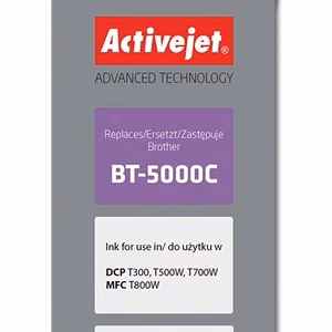 Activejet AB-5000C – tsüaan tindipudel, asendab Brother BT-5000C, 50 ml, Supreme, 5000 lehekülge