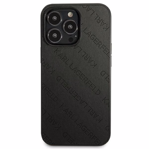 Karl Lagerfeld Perforated Allover iPhone 13 Pro Max 6.7" Ümbris - must