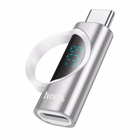 Adapter USB C to Lightning Hoco 3A 60W with display UA32A hõbedane