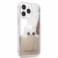 KARL LAGERFELD KLHCP13LPABGNU IPHONE 13 PRO / 13 6.1 "roosa / roosa ümbris PEEK A BOO LIQUID GLITTER