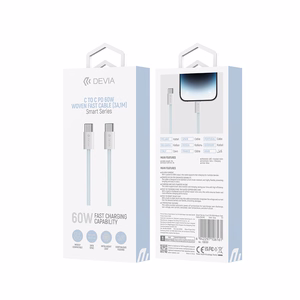 Devia kaabel Smart EC325 PD USB-C - USB-C 1,0 m 60W 3A sinine