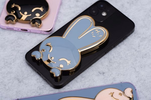 Phone stand RABBIT - stick-on - sinine