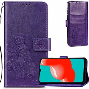Ümbris Flower Book Samsung A125 A12/M127 M12 violet