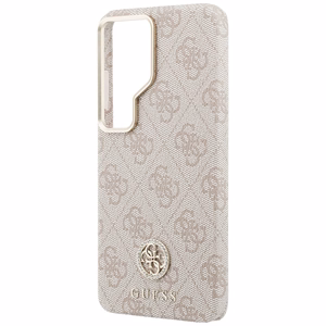 Guess ümbris 4G Rhinestone Round Logo MagSafe Samsung Galaxy S26 Ultra jaoks roosa