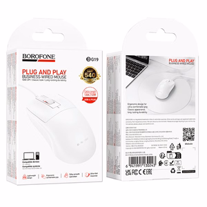 Borofone BG19 Moda juhtmega arvutihiir, valge
