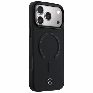 Mercedes 3D MagSafe nahast ümbris mudelitele iPhone 18 Pro Max / 17 Pro Max, must