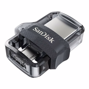 SanDisk 173386 USB mälupulk 128 GB USB Type-A / Micro-USB must, läbipaistev