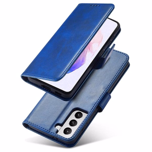 Magnet Case Elegantne ümbris Flip Cover Samsung Galaxy S22 + (S22 Plus) sinine