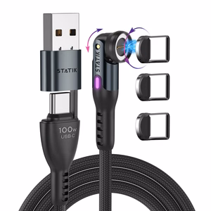 STATIK Statik 360 Pro Cable 2.0 USB-C Only; 1m, Black