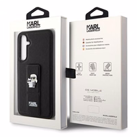 Karl Lagerfeld Gripstand Saffiano Karl&Choupette Pins ümbris jaoks Samsung Galaxy S23 FE - must