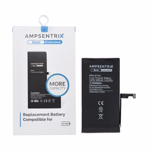 AmpSentrix Basic aku iPhone 15 jaoks (suure mahutavusega 3600 mAh)