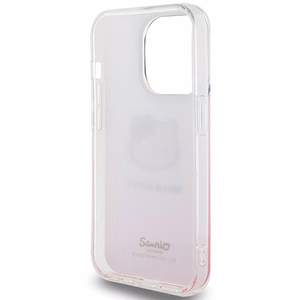 Hello Kitty IML Gradient Electrop Kitty Head ümbris jaoks iPhone 15 Pro - roosa