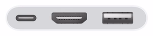 Apple USB-C Digital AV Multiport Adapter – USB-C mitmikadapter HDMI ja USB-A pesaga, valge (MW5M3ZM/A)