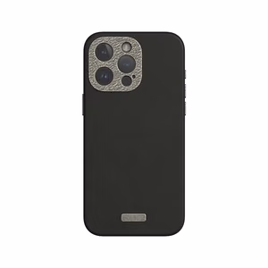 Moshi Napa MagSafe kvaliteetsest vegannahast ümbris seadmele iPhone 15 Pro Max, Midnight Black värvitoonis