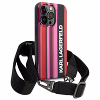 Karl Lagerfeld KLHCP14XSTSTP iPhone 14 Pro Max 6.7 "hardcase roosa / roosa Color Stripes Strap