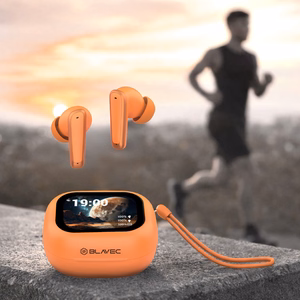 Blavec Bluetooth TWS Kõrvaklapid BW-07 Live LCD ekraaniga (BW07L-O) oranžid