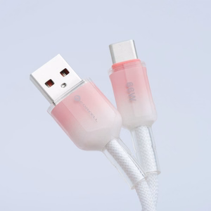 Cable USB A to USB C Forcell F-Energy QC4.0 3A 66W Gradient 1 m C352 white