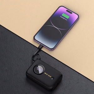 Akupank Dudao K14 must 10000mAh (PD / QC3.0) + Type-C / Lightning kaabel