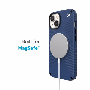 Speck Presidio2 Grip MagSafe ümbris seadmele iPhone 14 Plus, libisemiskindla haardega, Coastal Blue / Black / White värvikombinatsioon