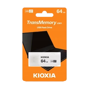 Kioxia TransMemory U301 USB mälupulk 64 GB USB Type-A 3.2 Gen 1 (3.1 Gen 1) valge
