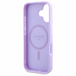 Guess Saffiano Peony Classic Logo MagSafe iPhone 16 Ümbris - Lilla