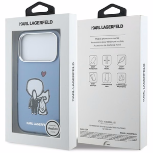 Karl Lagerfeld Karl & Choupette Back MagSafe Ümbris for iPhone 17 Pro Max - sinine