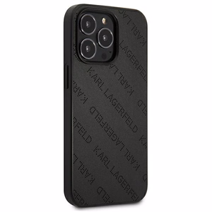 Karl Lagerfeld Perforated Allover iPhone 13 Pro Max 6.7" Ümbris - must