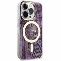 Guess GUHMP14XHLEOPWP iPhone 14 Pro Max 6.7" roosa/roosa hardcase Leopard MagSafe