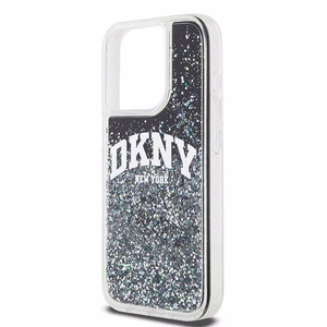 DKNY DKHCP15LLBNAEK iPhone 15 Pro6.1" must ümbris Liquid Glitter Big Logo