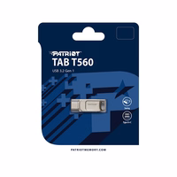Patriot Memory Tab T560 128GB USB mälupulk topelt USB 120MB/s (PS128GT560DS5D) hõbedane
