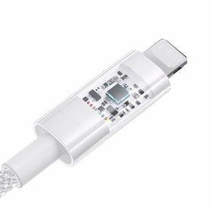 Baseus Gem USB-A kuni Lightning 2.4A kiirlaadimiskaabel 1 m, valge